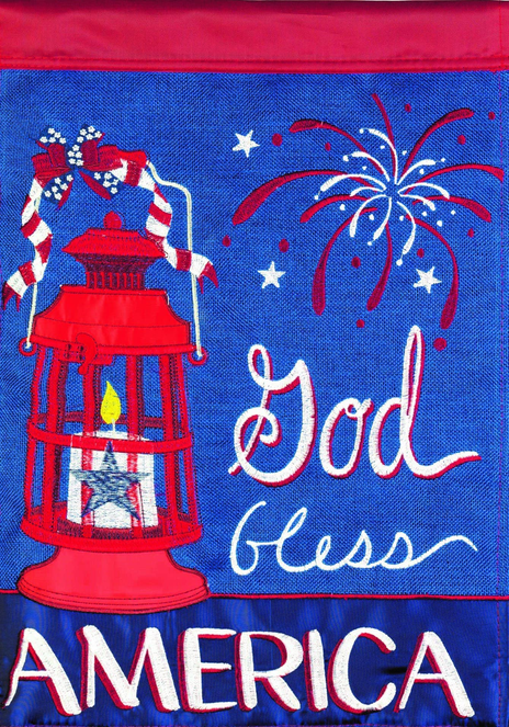 Flag God Bless America Lantern