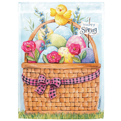 Flag Happy Spring Basket Polyester