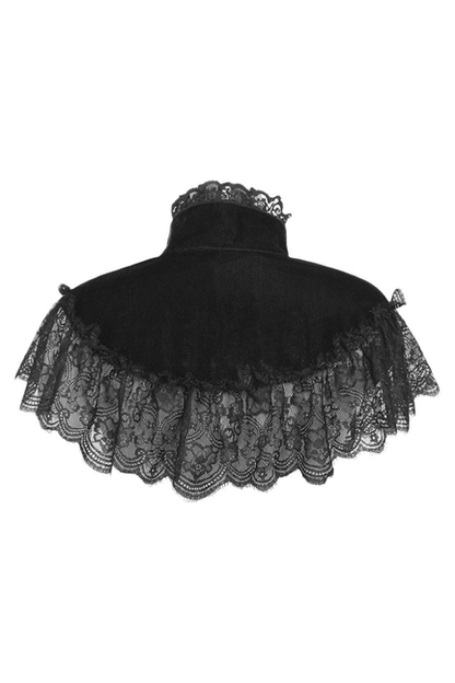 Black Velvet & Lace Capelet