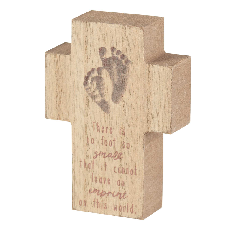 Tabletop Plaque Cross Baby No Foot Small