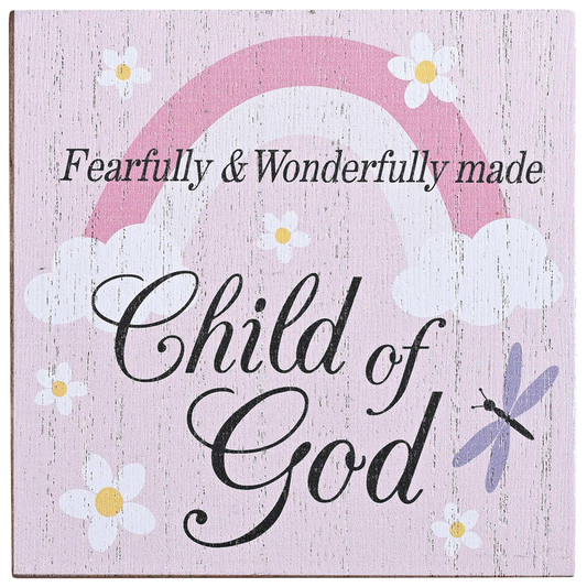 Keepsake Box Child Of God Pink MDF 4x4