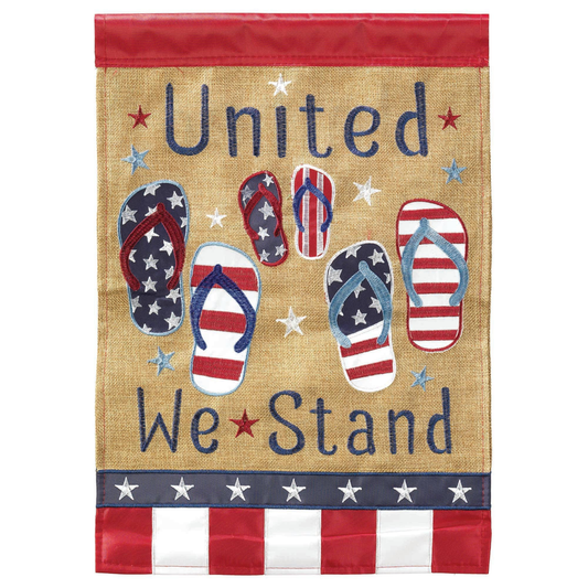 United We Stand Flip Flops Flag Garden