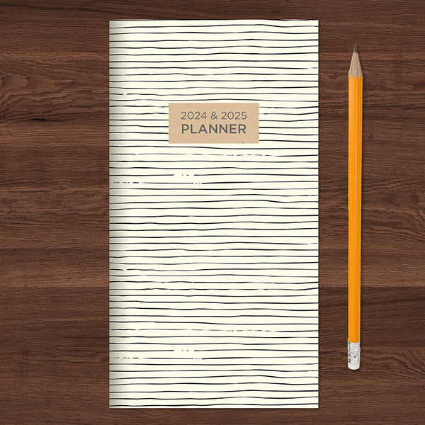 2024-2025 Sketchy Lines Small Monthly Pocket Planner