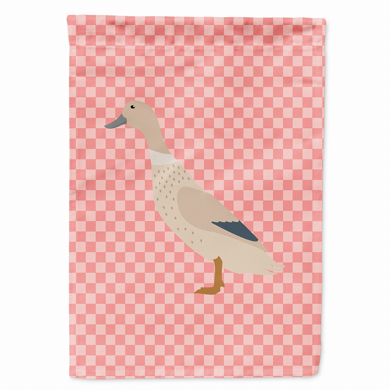 Animal/Bird Themed Pink Check Flag Canvas