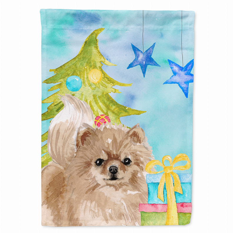 Christmas Dog Breed Themed Flag Canvas