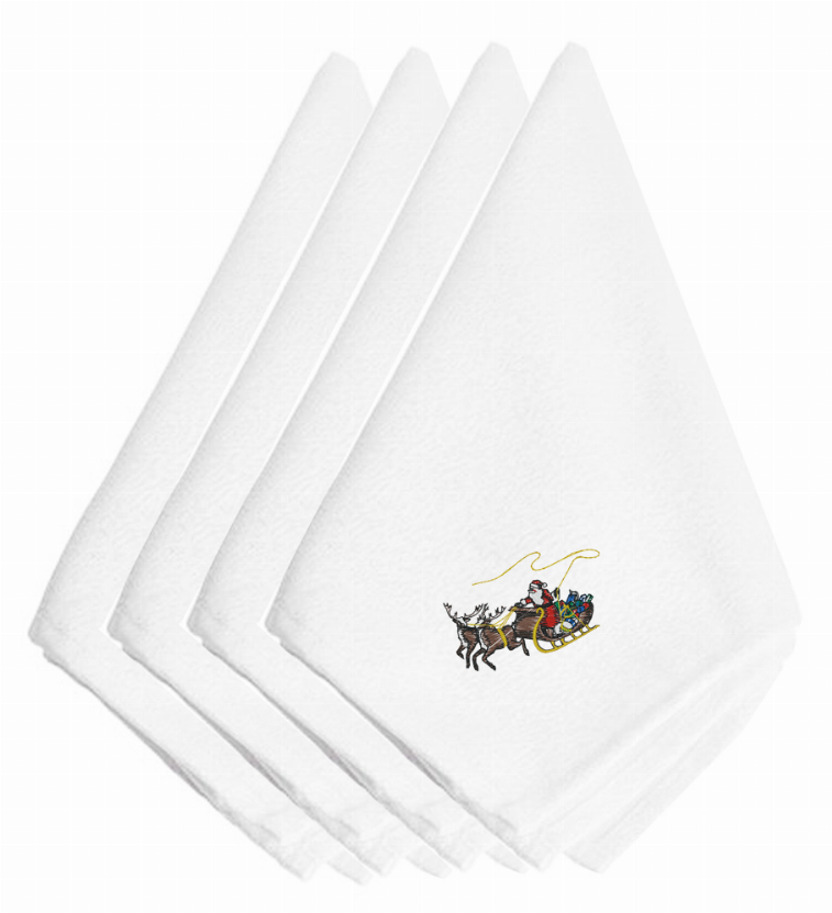 Christmas Themed Embroidered Napkins