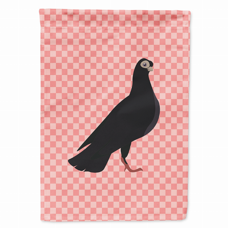 Animal/Bird Themed Pink Check Flag Canvas