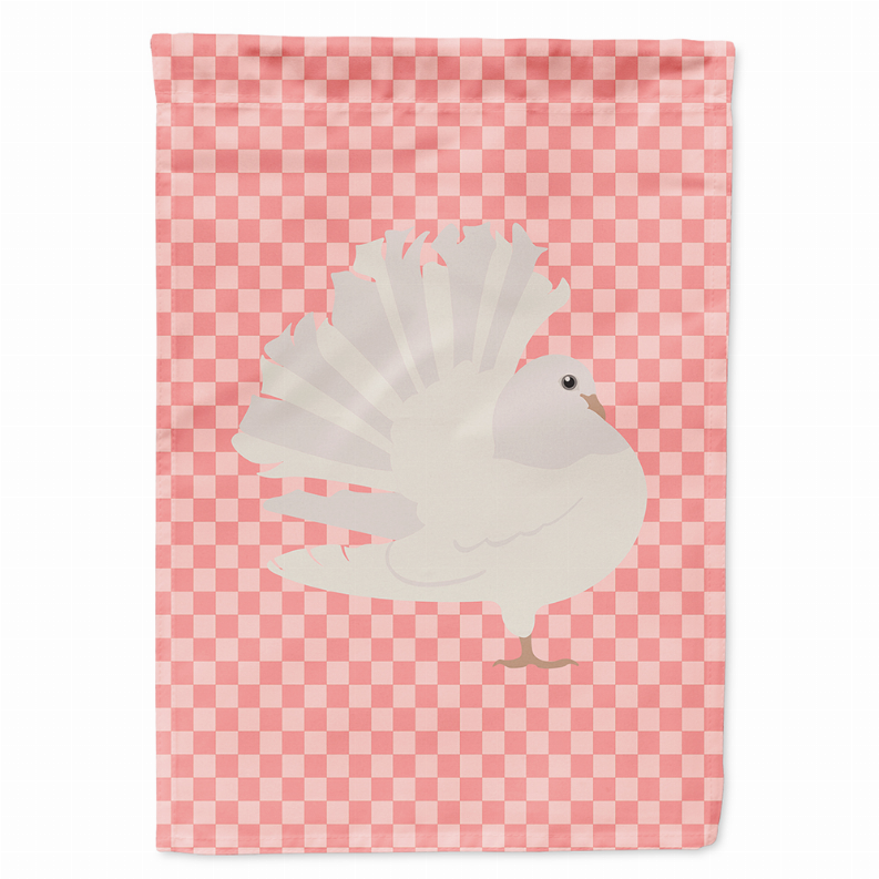 Animal/Bird Themed Pink Check Flag Canvas