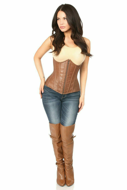 Top Drawer Faux Leather Underbust Corset