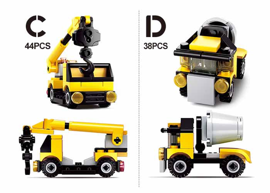 Builder Construction Building Brick Display Set x2 each kit