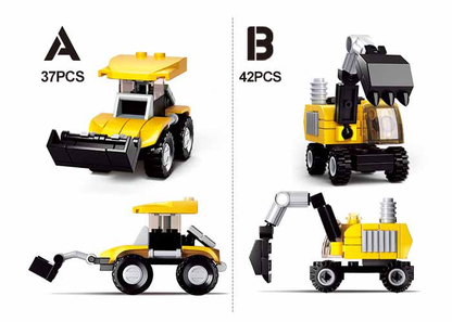 Builder Construction Building Brick Display Set x2 each kit