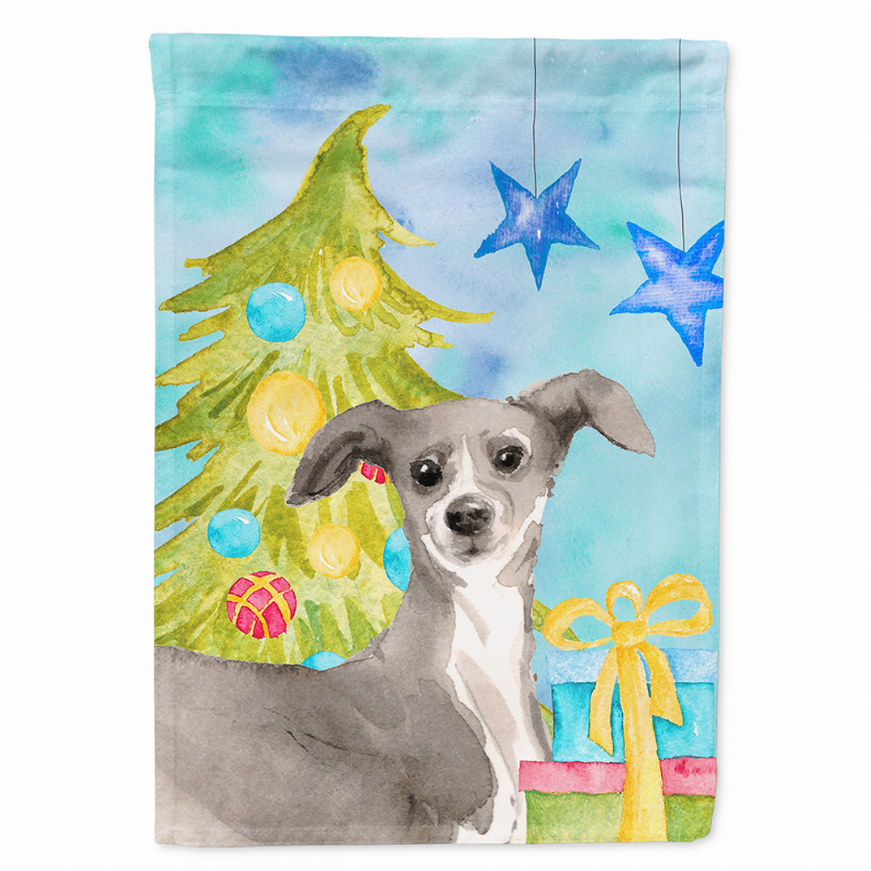 Christmas Dog Breed Themed Flag Canvas