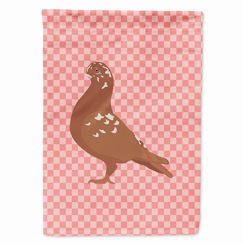 Animal/Bird Themed Pink Check Flag Canvas