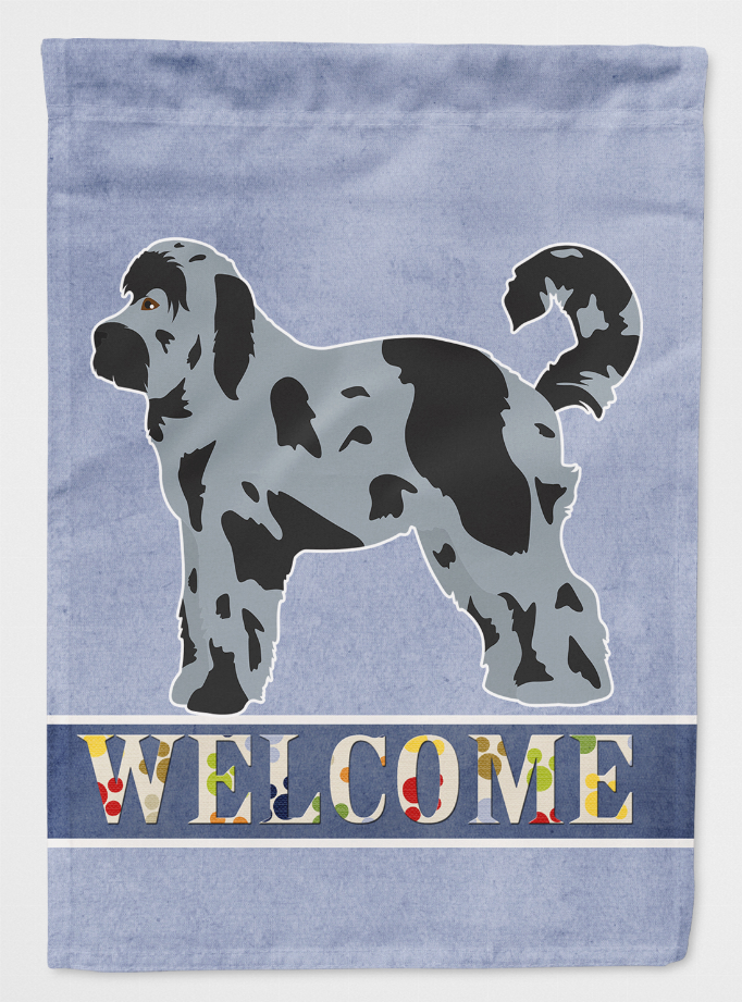 Aussiedoodle #2 Welcome Flag Canvas House Size