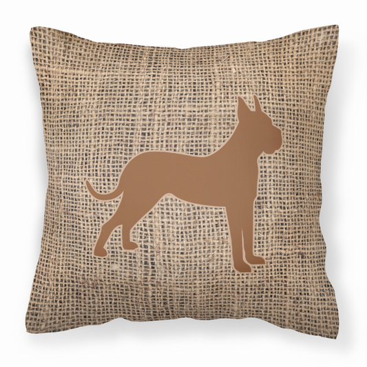 Dog Breed Burlap Fabric Decorative Pillow