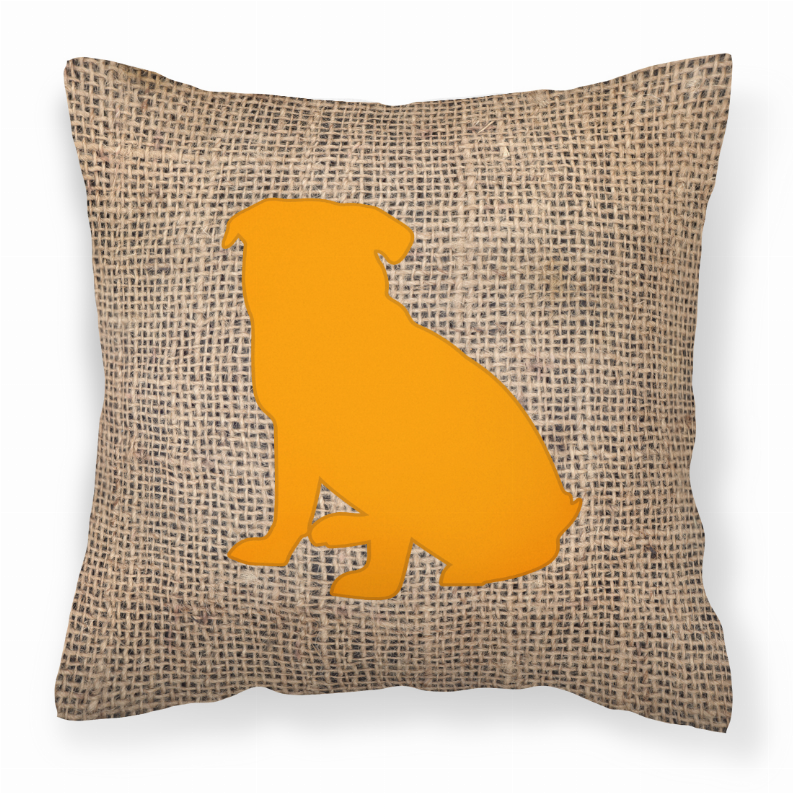 Dog Breed Burlap Fabric Decorative Pillow