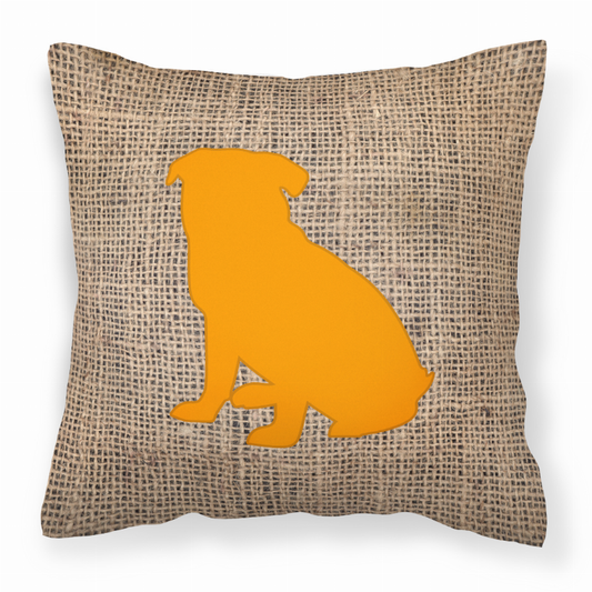 Dog Breed Burlap Fabric Decorative Pillow