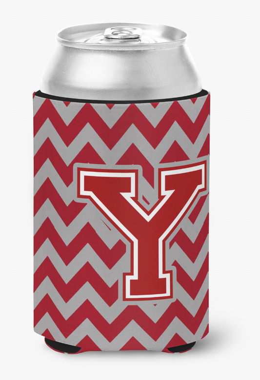 Monogram Letter Chevron Can or Bottle Hugger