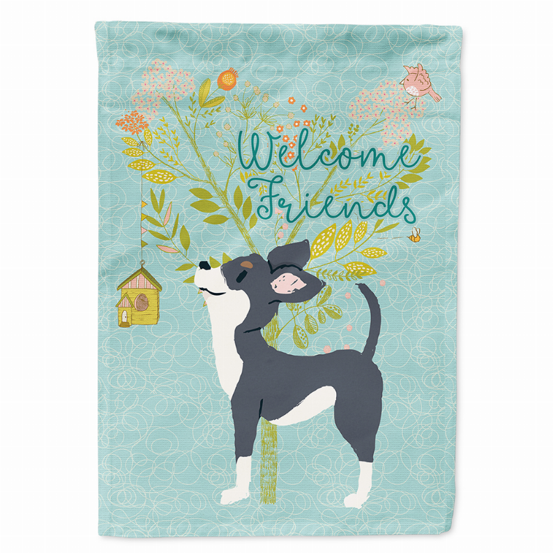 Welcome Friends/Dog Breed Themed Flag Canvas