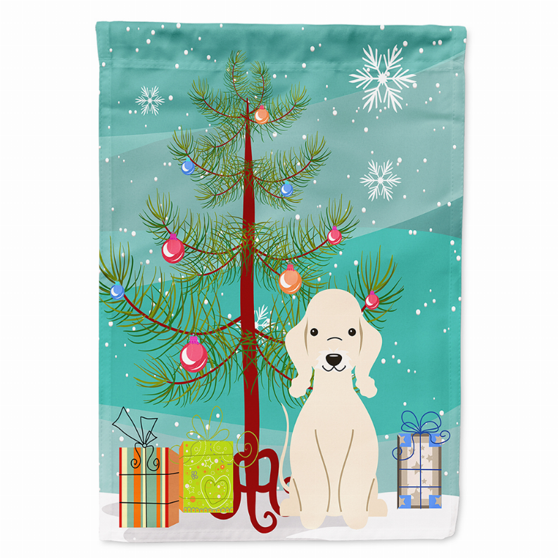 Merry Christmas Tree/Dog breed Themed Flag Canvas