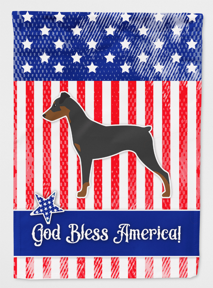 USA Patriotic Dog Breed Themed Flag Canvas