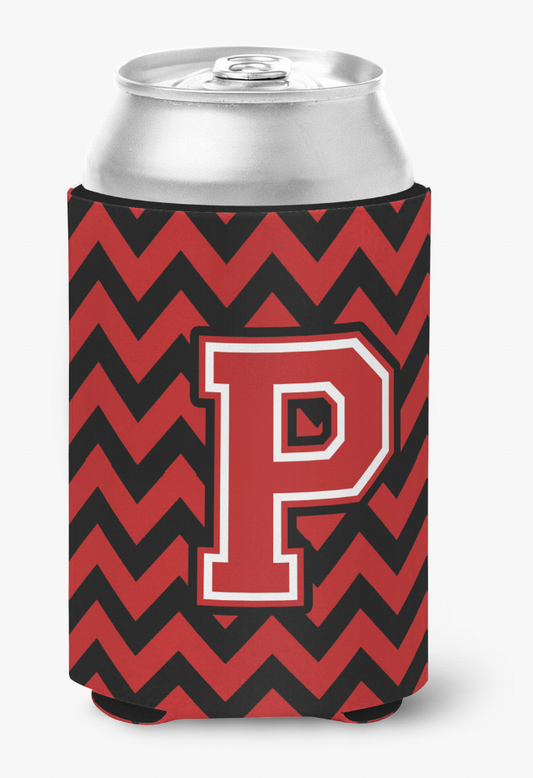 Monogram Letter Chevron Can or Bottle Hugger