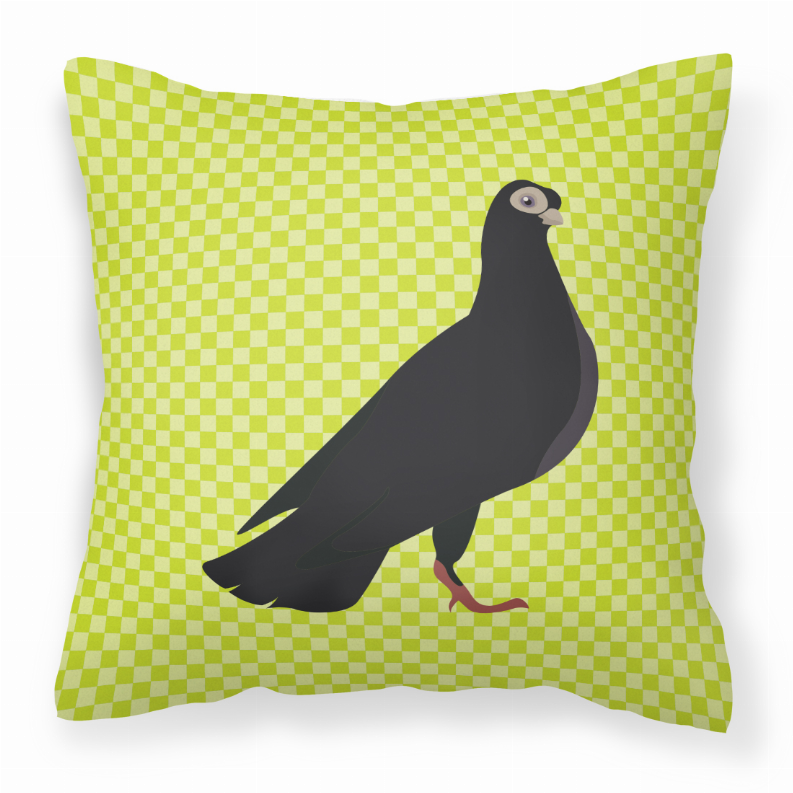 Green Check Themed Fabric Decorative Pillow