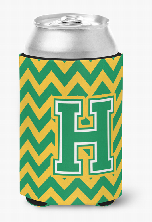 Monogram Letter Chevron Can or Bottle Hugger