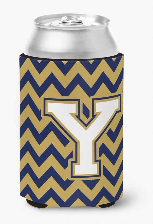 Monogram Letter Chevron Can or Bottle Hugger