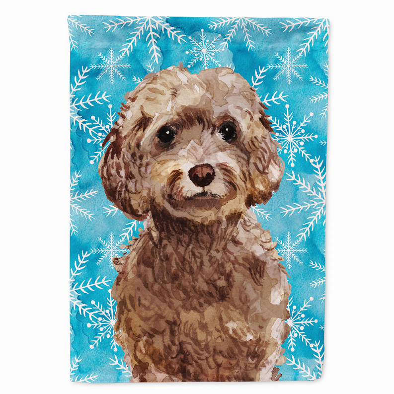 Winter/Dog Breed Flag Canvas House Size