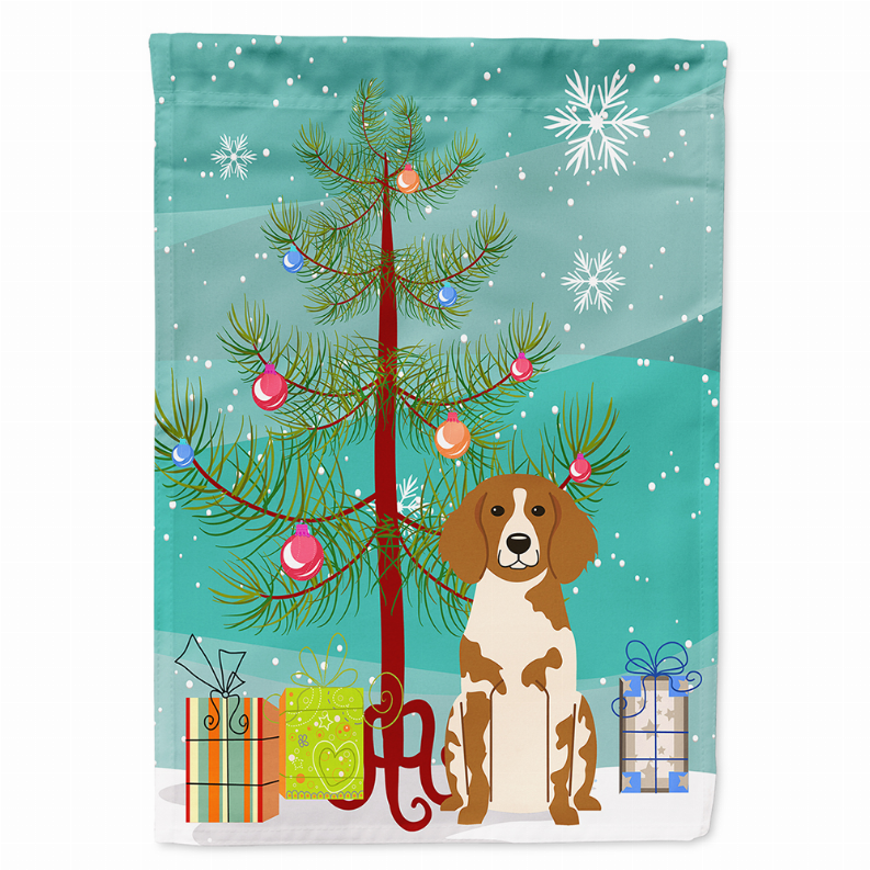 Merry Christmas Tree/Dog breed Themed Flag Canvas