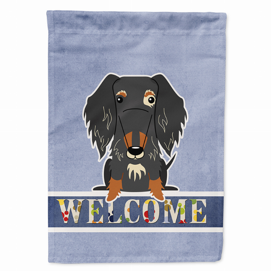 Welcome/Dog Breed Flag Canvas