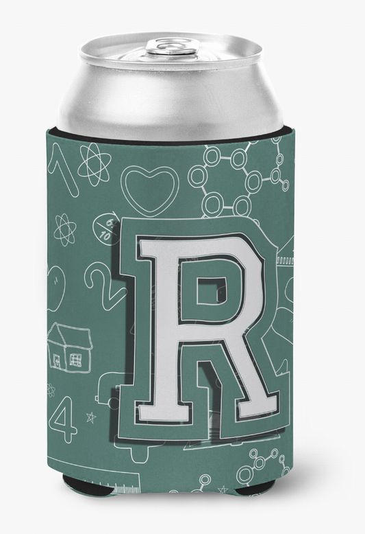 Monogram Letter Back to School Can or Bottle Hugger