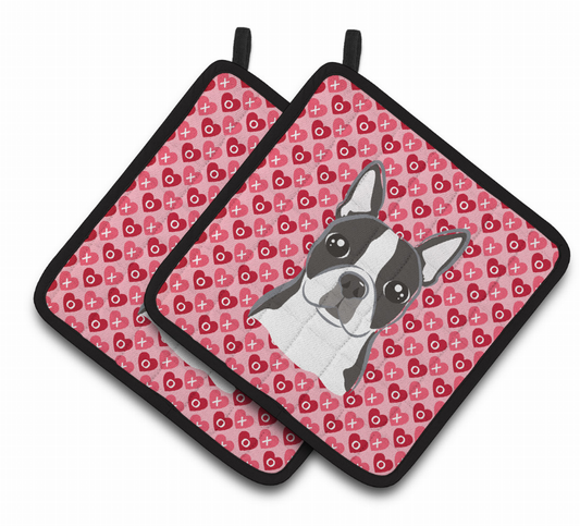 Dog XOXO Pair of Pot Holders