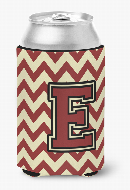 Monogram Letter Chevron Can or Bottle Hugger