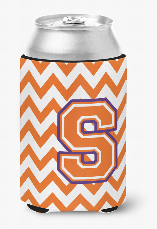 Monogram Letter Chevron Can or Bottle Hugger