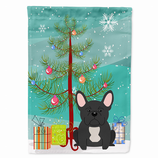 Merry Christmas Tree/Dog breed Themed Flag Canvas