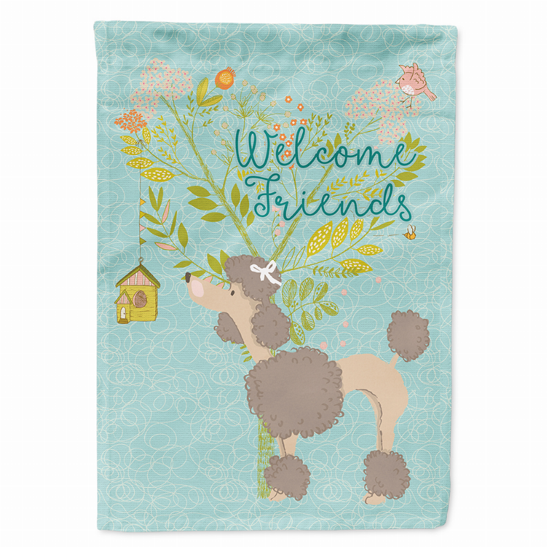 Welcome Friends/Dog Breed Themed Flag Canvas