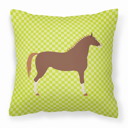 Green Check Themed Fabric Decorative Pillow