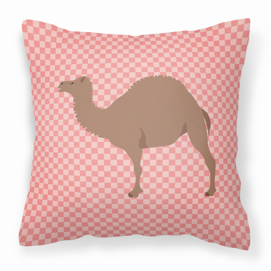 Pink Check Themed Fabric Decorative Pillow