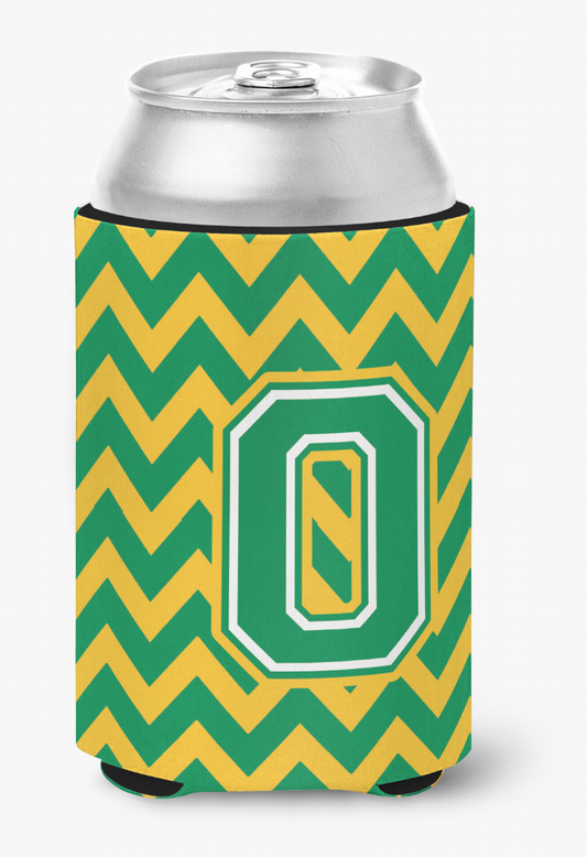 Monogram Letter Chevron Can or Bottle Hugger