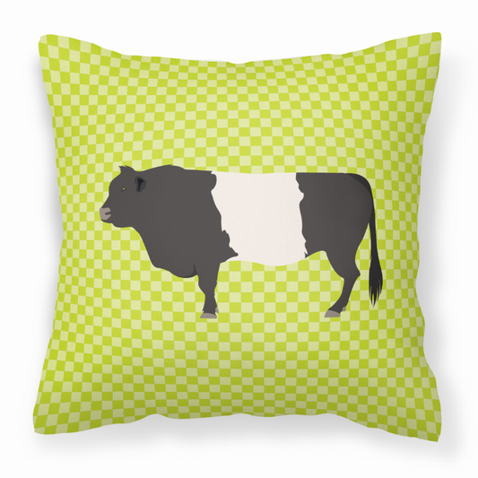 Green Check Themed Fabric Decorative Pillow