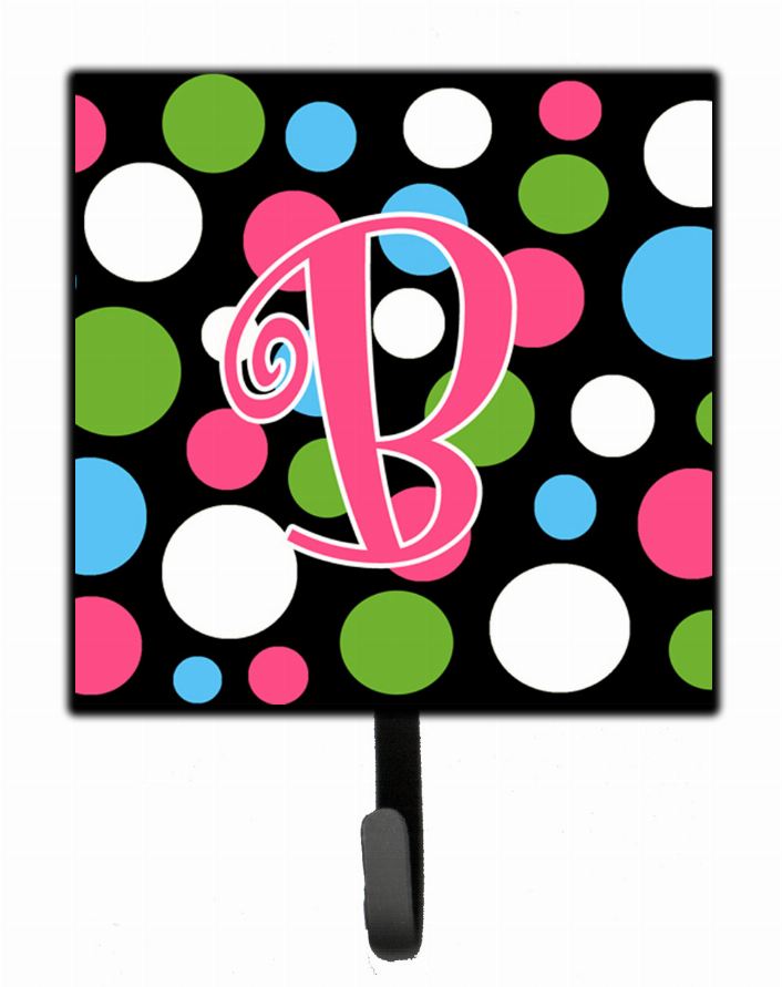 Letter Initial Monogram - Polkadots and Pink Leash or Key Holder