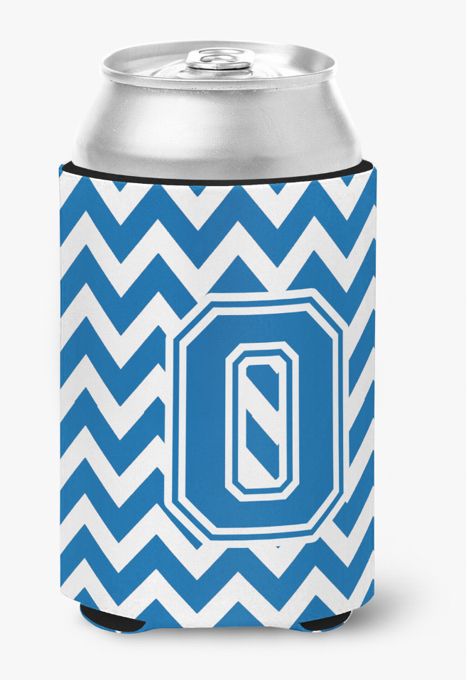 Monogram Letter Chevron Can or Bottle Hugger