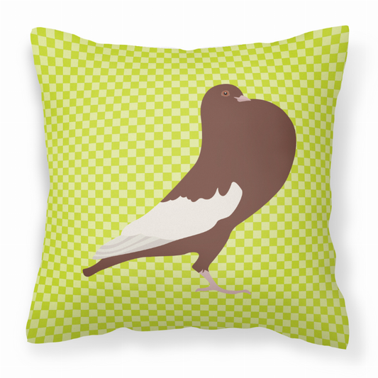 Green Check Themed Fabric Decorative Pillow