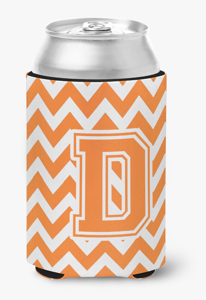 Monogram Letter Chevron Can or Bottle Hugger