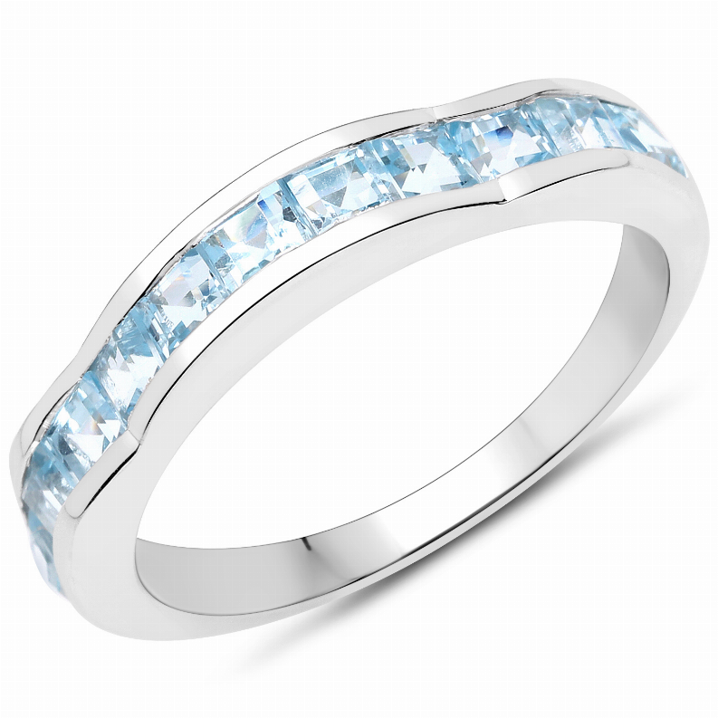 2.25 Carat Genuine Blue Topaz .925 Sterling Silver Ring