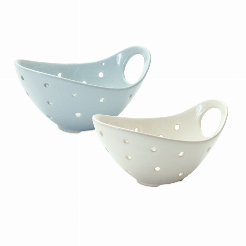 Colander (Set of 4) 7"L x 3.5"H Ceramic