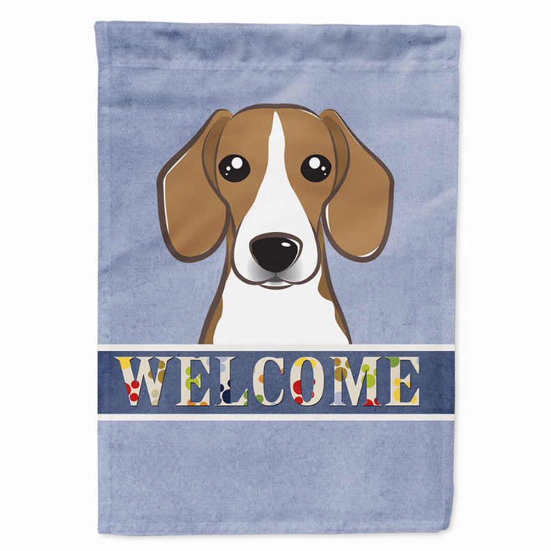 Welcome/Dog Breed Flag Canvas