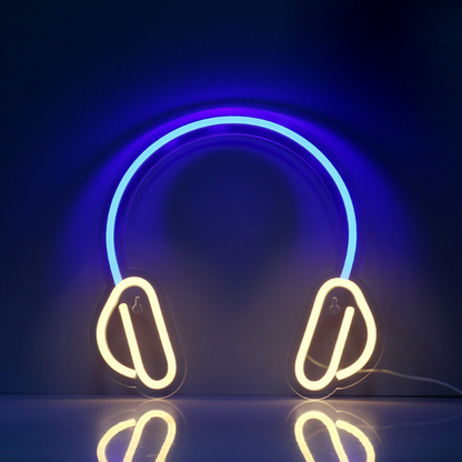 Headphones LED Neon Sign